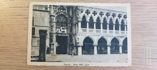 Cartolina venezia porta - cartolina,