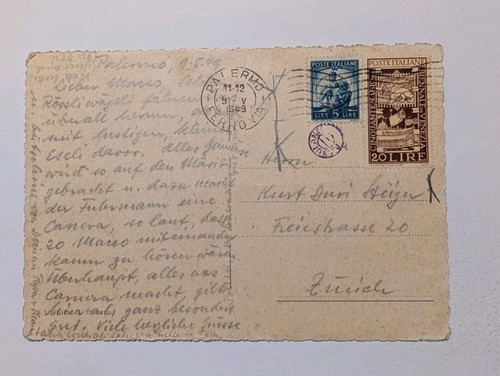 Italien karte palermo - 1949, in
