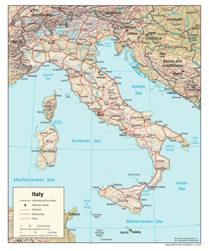 Italy physical geography - physical,
