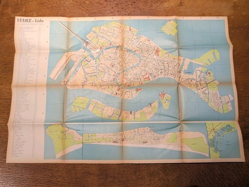 Vintage map venice lido the - venice,