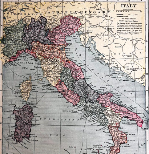 1917 italia mappa atlante - mappa,