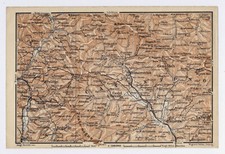 1908 ORIGINALE ANTICA MAPPA