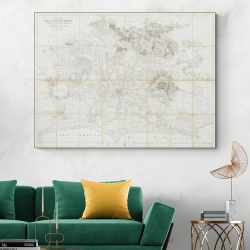 Mappa della regione - regione, lazio