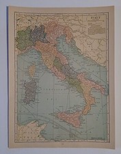 Mappa d'epoca 1927 dell'Italia