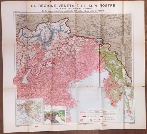 Antica cartina map regione - antica,
