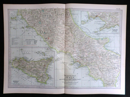 Mappa edoardiana italia - mappa, di