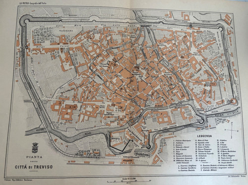 Pianta città treviso - pianta, 1900