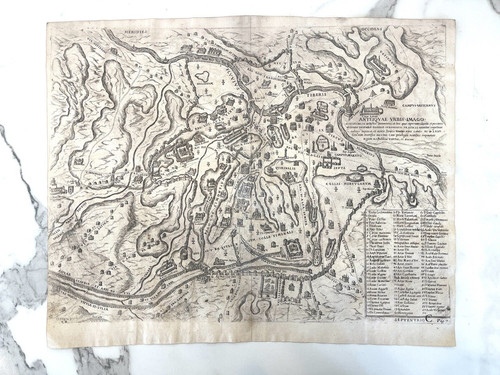 1571 map rome on - 1571, (roma)
