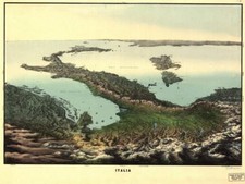 18" x 24" 1800 Map of Italia