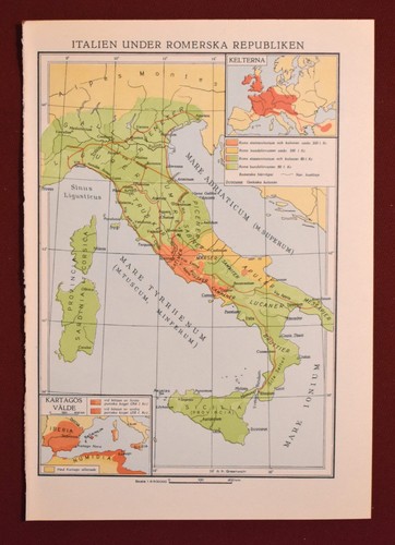 Map italy under the roman - under,