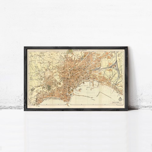 Vecchia mappa napoli - mappa,